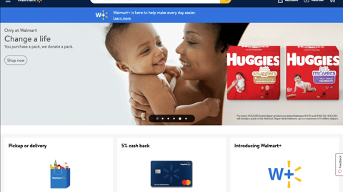 Walmart Huggies 'Change a Life' Leaderboard Ad